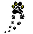 pet symbol footprints of dog puppy animal vector image vector image