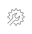 settings line icon or mechanical concept vector image vector image