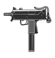 vintage uzi weapon concept vector image