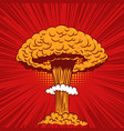 comic style nuclear explosion on pop art style vector image