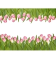 blossoming tulips decorative border eps 10 vector image vector image