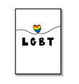 gay pride month poster collection banner vector image