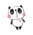 textured panda body vector image vector image
