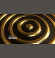 abstract background with golden concentric rings vector image
