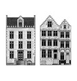 amsterdam houses urban residential buildings vector image