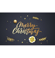 christmas greeting card black background design vector image