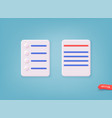 documents papers icons 3d web vector image vector image