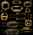 elegant gold and black labels vector image vector image