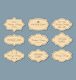 retro craft labels set vector image vector image
