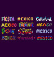 carnival lettering party celebrate floral fiesta vector image vector image