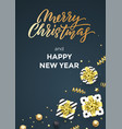 christmas black poster background design template vector image