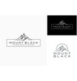 classic mountain hand drawn adventure outdoor logo vector image
