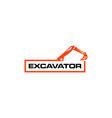excavator logo design logo design vector image vector image