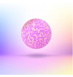 Abstract halftone textured sphere disco ball Vector Image