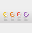 horizontal percent infographics - can vector image