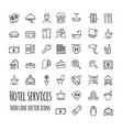 hotel services icons set vector image