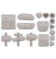 set of cartoon stone signs vector image