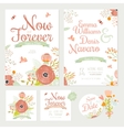 wedding romantic floral save the date invitations vector image vector image