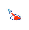 rocket sky logo vector image