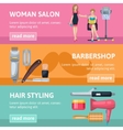 beauty salon banners set vector image