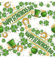 patricks day seamless pattern vector image vector image