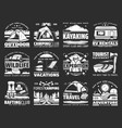 sport travel and active leisure icons vector image vector image