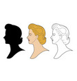 vintage woman profile vector image