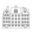 building single icon in outline stylebuilding vector image