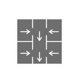 evacuation plan emergency sign grey vector image
