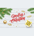 merry christmas or xmas gold stars decoration vector image