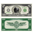 obverse and reverse of a 20 dollars banknote vector image