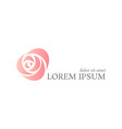 pink rose curve logo design template vector image