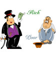 rich and poor vector image vector image
