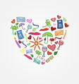 funny love postcard heart for girlfriend vector image
