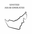 united arab emirates map vector image