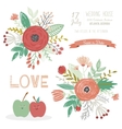 wedding romantic floral save the date invitations vector image vector image