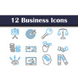 business icon set vector image