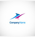 colored arrow company logo vector image