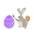 easter bunnies collection vector image