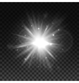 light flare star explosion sunlight background vector image