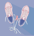 running for the cure sneakers vector image vector image