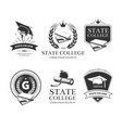university academy college and school emblems vector image