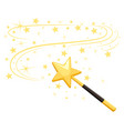 decorative magic wand with a trace star vector image