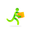 fast delivery company logo concept deliver vector image