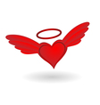 heart with wings and halo vector image