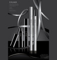 poster cosmetic eyeliner with packaging vector image