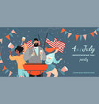 america independence day bbq invitation banner vector image