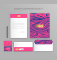 corporate identity business set modern stationery vector image vector image