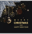 luxury christmas social media golden and black vector image vector image