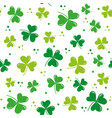 clover leaf seamless pattern for st patricks day vector image